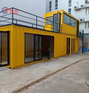Container nhà ở ốp gỗ thông