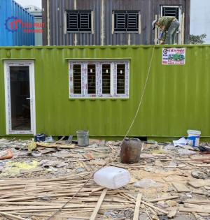 Container văn phòng 20 feet xanh lá