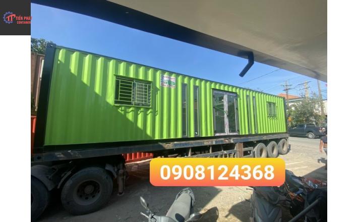 Container văn phòng 40 feet ốp gỗ thông