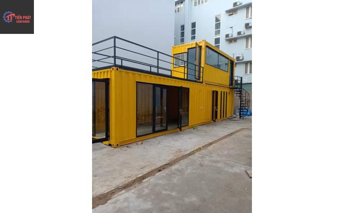 Container nhà ở ốp gỗ thông