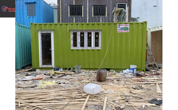 Container văn phòng 20 feet xanh lá