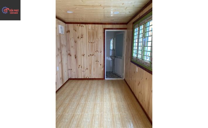 Container văn phòng 20 feet ốp gỗ thông