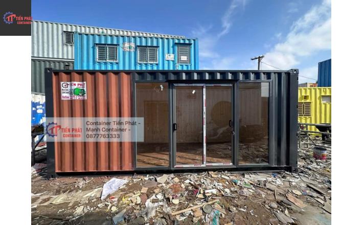Mẫu Container Văn Phòng 20 Feet Cửa Kính Cường Lực 