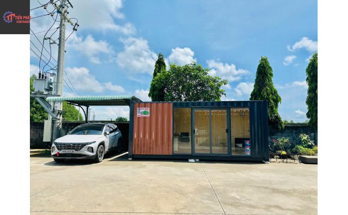 Container văn phòng 20 feet có mái che